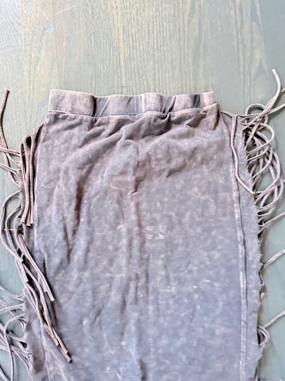 Boho Fringe Maxi Skirt in Brown